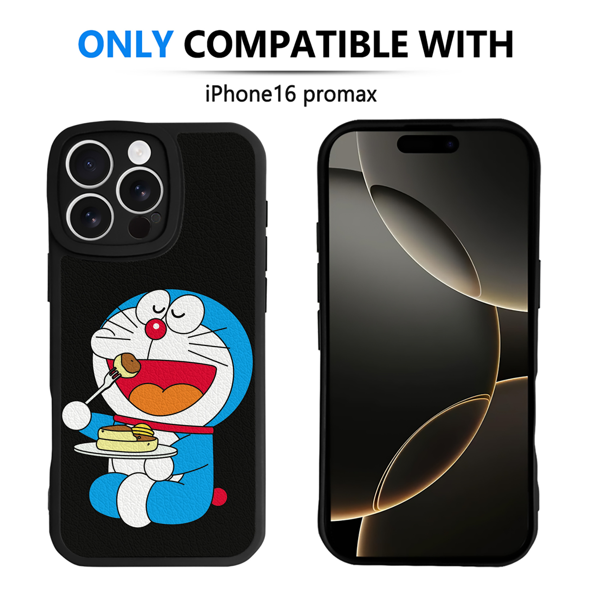 （画像用） ドラえもん Doraemon 【iPhone 16シリーズ対応】シリコンスマホケース（レザー調） 材質：シリコン